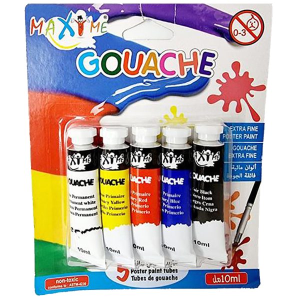 Peinture Gouache Maxime 5 Tubes